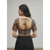 Generic Women's Crepe Position Print V Neck Short Sleeve Readymade Blouse (Black 38 Ready , Alterable 36–40)-PID65821 Generic Women's Crepe Position Print V Neck Short Sleeve Readymade Blouse (Black 38 Ready , Alterable 36–40)-PID65821