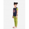 Generic Girl's Cotton Hosiery Printed Night Suit Set (Navy-Green) Generic Girl's Cotton Hosiery Printed Night Suit Set (Navy-Green)