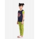 Generic Girl's Cotton Hosiery Printed Night Suit Set (Navy-Green) Generic Girl's Cotton Hosiery Printed Night Suit Set (Navy-Green)