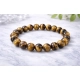 Generic Natural Crystal 8mm Tiger Eye Bracelet  (Brown)