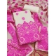Generic Women's Banarasi Silk Printed Unstitched Salwar Suit Material With Dupatta (Pink, 3Mtrs)