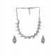 Generic Women's Brass Silver Plated Necklace set (Pink) Generic Women's Brass Silver Plated Necklace set (Pink)