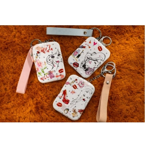 Generic Metal Rectangle Size Pocket Mirror (Multicolor)