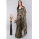 Generic Women's Polyester Printed Ready To Wear Saree With Unstitched Blouse 5.5 Mtr (Grey)