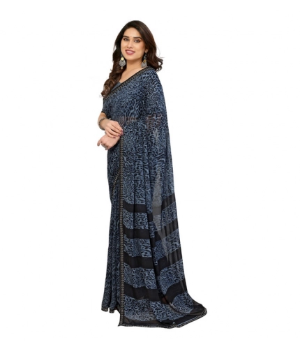Generic Women's Georgette Printed Saree With Unstitched Blouse 5.5Mtr (Grey) Generic Women's Georgette Printed Saree With Unstitched Blouse 5.5Mtr (Grey)