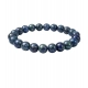 Generic Natural Crystal 8mm Azurite Bracelet  (Dark Green)
