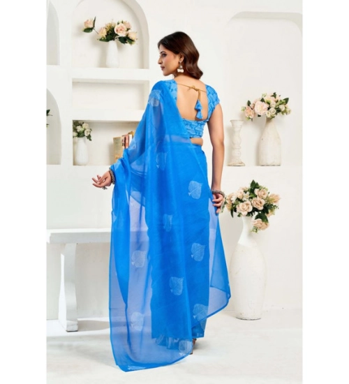 Generic Women's Linen Cotton Printed Ready To Wear Saree With Unstitched Blouse 5.5 Mtr (Royal_Blue) Generic Women's Linen Cotton Printed Ready To Wear Saree With Unstitched Blouse 5.5 Mtr (Royal_Blue)