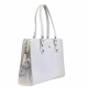 Generic Women's Polyurethane Croco Shoulder Tote Bag (White)
