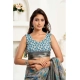 Generic Women's Faux Linen Abstract Print Ready to wear Saree With Unstitched Blouse 5.5Mtr (Grey) Generic Women's Faux Linen Abstract Print Ready to wear Saree With Unstitched Blouse 5.5Mtr (Grey)