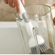 Generic TPR-Plastic Solid Electric Liquid Soap Dispensing Cleaning Brush with Handle (Grey-White)
