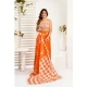 Generic Women's Faux_Linen Printed Ready-to-Wear Saree With Unstitched Blouse 5.5 Mtr (Orange) Generic Women's Faux_Linen Printed Ready-to-Wear Saree With Unstitched Blouse 5.5 Mtr (Orange)