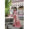 Generic Women's Faux_Tussar Floral Jal With Patola Print Saree With Unstitched Blouse 5.5Mtr (Maroon)