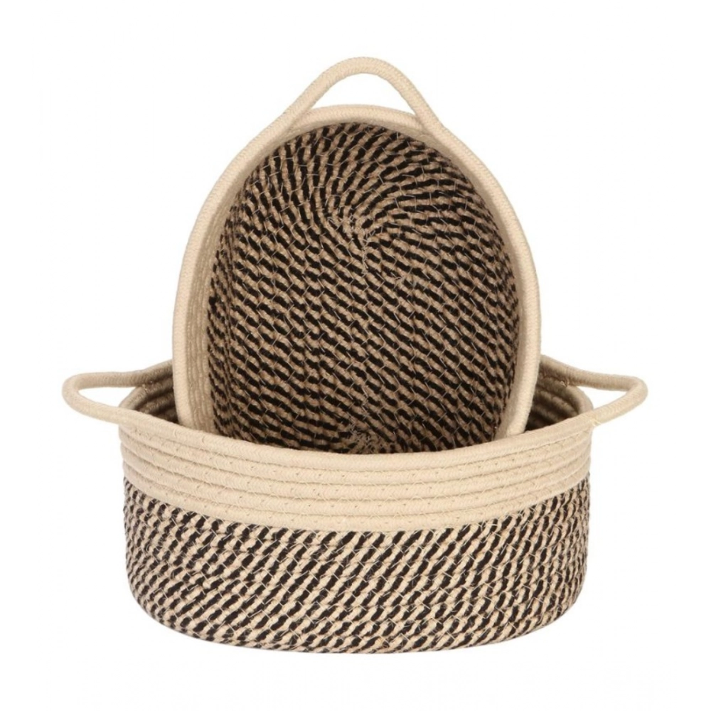 Generic Cotton Basket 2 Pcs Storage Basket For Clothes (Brown) Generic Cotton Basket 2 Pcs Storage Basket For Clothes (Brown)