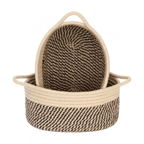 Generic Cotton Basket 2 Pcs Storage Basket For Clothes (Brown)