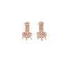 Generic Women's Brass Silver Plated Drop Earrings (Pink) Generic Women's Brass Silver Plated Drop Earrings (Pink)
