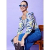 Generic Women's Polyester Floral Long Sleeves Top (Multicolor)