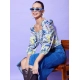 Generic Women's Polyester Floral Long Sleeves Top (Multicolor) Generic Women's Polyester Floral Long Sleeves Top (Multicolor)