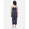 Generic Girl's Rayon Flamingo Print Sleeveless Jumpsuit (Black-Pink) Generic Girl's Rayon Flamingo Print Sleeveless Jumpsuit (Black-Pink)