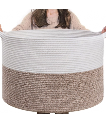 Generic Cotton Pack Of_1 16x14 Inch Storage Basket For Clothes With Out Lid (Kidi-White) Generic Cotton Pack Of_1 16x14 Inch Storage Basket For Clothes With Out Lid (Kidi-White)