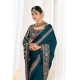 Generic Women's Crepe Printed Saree With Unstitched Blouse 5.5Mtr (Teal) Generic Women's Crepe Printed Saree With Unstitched Blouse 5.5Mtr (Teal)