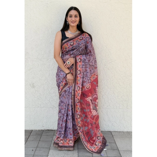 Generic Women's Cotton Hand Bandhani Printed Saree With Unstitched Blouse 5.5Mtr (Purple) Generic Women's Cotton Hand Bandhani Printed Saree With Unstitched Blouse 5.5Mtr (Purple)