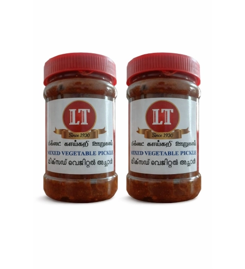 Generic Pack of_2 500GM LT Mixed Veg Pickle Traditional Digestive Side Dish (Red)