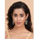 Generic Women's Brass Silver Plated Chandbali Earrings (Green) Generic Women's Brass Silver Plated Chandbali Earrings (Green)