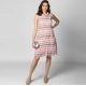 Generic Women's Polyester Striped Sleeveless Dress (Pink) Generic Women's Polyester Striped Sleeveless Dress (Pink)