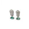Generic Women's Brass Silver Plated Drop Earrings (Turquoise) Generic Women's Brass Silver Plated Drop Earrings (Turquoise)