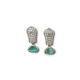 Generic Women's Brass Silver Plated Drop Earrings (Turquoise) Generic Women's Brass Silver Plated Drop Earrings (Turquoise)