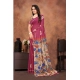 Generic Women's Linen Printed Saree With Unstitched Blouse 5.5Mtr (Purple) Generic Women's Linen Printed Saree With Unstitched Blouse 5.5Mtr (Purple)