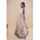 Generic Women's Polyester Printed Saree With Unstitched Blouse 5.5 Mtr (Off-White)