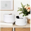 Generic Cotton 3 Pcs Set Roti Box Storage Basket With Lid (White)