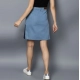 Generic Women's Denim Brick Style Buttoned Skirt (Blue)