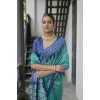 Generic Women's Faux_Tussar Ikat Saree With Unstitched Blouse 5.5Mtr (Sea_Green)
