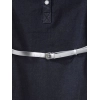 Generic Girl's Denim Lycra Ribbed Elasticated Dress with Belt (Navy Blue-White) Generic Girl's Denim Lycra Ribbed Elasticated Dress with Belt (Navy Blue-White)