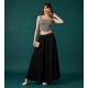 Generic Women's Georgette Solid Mid-Rise Wide Leg Flared Palazzo Pants with Elastic Waist (Black) Generic Women's Georgette Solid Mid-Rise Wide Leg Flared Palazzo Pants with Elastic Waist (Black)