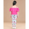 Generic Girl's Cotton Floral Elasticated Jegging and Top (Pink) Generic Girl's Cotton Floral Elasticated Jegging and Top (Pink)