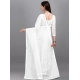 Generic Women's Net Self Design Saree With Unstitched Blouse 5.5Mtr (White)