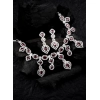 Generic Women's Brass Silver Plated Necklace set (Red)