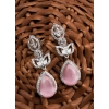 Generic Women's Brass Silver Plated Drop Earrings (Pink) Generic Women's Brass Silver Plated Drop Earrings (Pink)