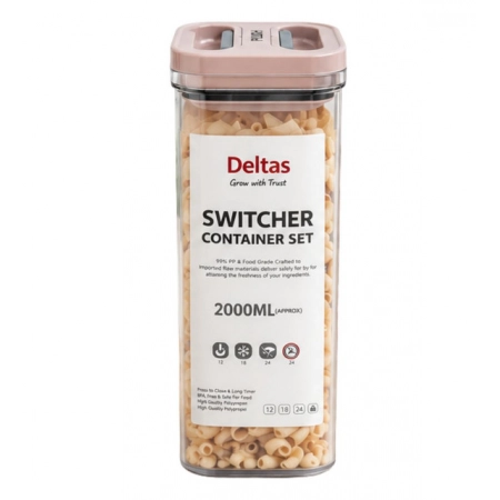 Generic Pack of 1 Switchers Airtight Storage Container Set 2000 ML (Pink) Generic Pack of 1 Switchers Airtight Storage Container Set 2000 ML (Pink)