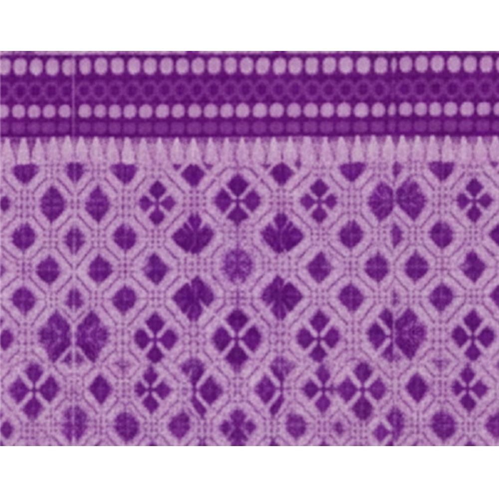 Generic Fleece Geometric Double Polar Warm Bedsheet with 2 Pillow Cover (Purple)