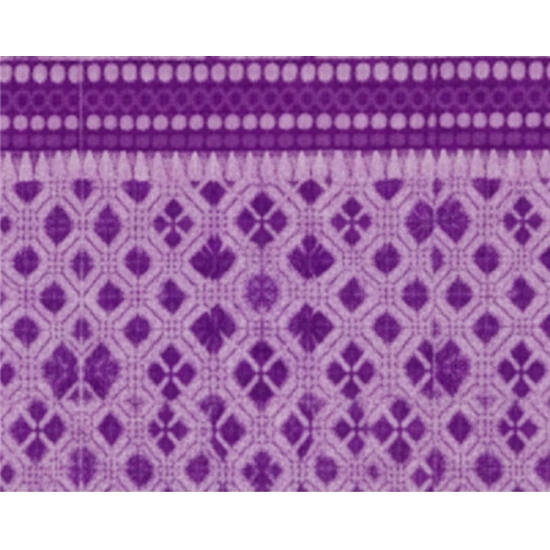 Generic Fleece Geometric Double Polar Warm Bedsheet with 2 Pillow Cover (Purple)