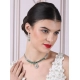 Generic Women's Brass Silver Plated Necklace set (Green) Generic Women's Brass Silver Plated Necklace set (Green)