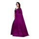 Generic Women's Satin Printed Saree With Unstitched Blouse 5.5Mtr (Purple) Generic Women's Satin Printed Saree With Unstitched Blouse 5.5Mtr (Purple)