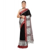 Generic Women's Cotton Silk Printed Saree With Unstitched Blouse 5.5Mtr (Black)
