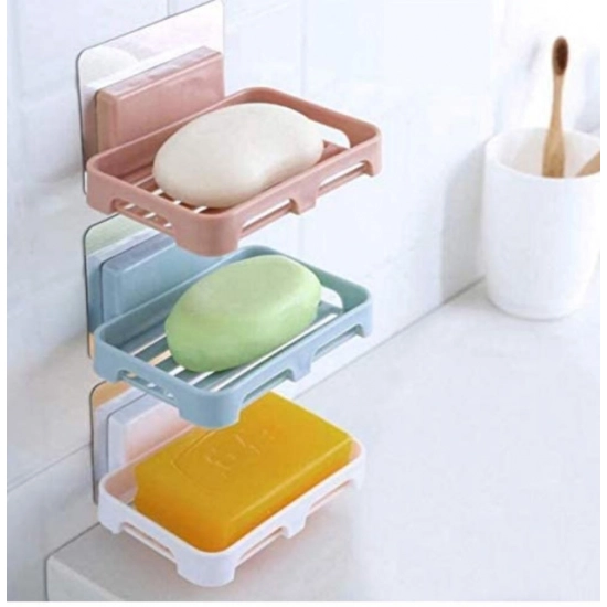 Generic Pack of 5_Magic Sticker Soap Holder – Wall-Mount Soap Organizers (Color: Assorted )