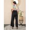 Generic Women's Polyester Floral Half Sleeves Jumpsuit (Multicolor)