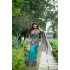 Generic Women's Faux_Tussar Geometric_Print Saree With Unstitched Blouse 5.5Mtr (Rama_Green) Generic Women's Faux_Tussar Geometric_Print Saree With Unstitched Blouse 5.5Mtr (Rama_Green)